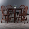 image:imageWinsome Sorella 5Pc Drop Leaf Dining Table with Windsor Chairs Walnut