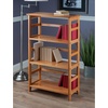 image:imageWinsome Studio 3Tier Bookshelf 42 in Honey Pine Classic Display Bookcase Functional amp Stylish Shelving Unit for Convenient Home Storage in Living Room Bedroom Office DormShelving