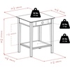 image:imageWinsome Studio End Table  Printer Stand with Drawer for Home Office 29 Honey