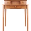 image:imageWinsome Studio Writing Desk with 3 Drawers in Honey Classic Small Home Office Computer Table Sturdy Furniture for Bedroom Living Room Compact amp Convenient for Small SpacesDesk