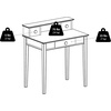 image:imageWinsome Studio Writing Desk with 3 Drawers in Honey Classic Small Home Office Computer Table Sturdy Furniture for Bedroom Living Room Compact amp Convenient for Small SpacesDesk