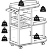 image:imageWinsome Trading Inc Jimmy Cart Espreso 354L x 1539W x 359 H