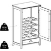 image:imageWinsome Wood 20Bottle Shelf Modular Bordeaux Wine Cabinet Espresso