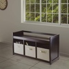 image:imageWinsome Wood Addison 2Pc Storage Bench amp Seat Cushion EspressoEspresso  Beige