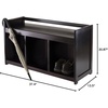 image:imageWinsome Wood Addison 2Pc Storage Bench amp Seat Cushion EspressoEspresso  Beige