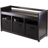 image:imageWinsome Wood Addison 2Pc Storage Bench amp Seat Cushion EspressoEspresso  Black