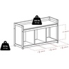 image:imageWinsome Wood Addison 4Pc Storage Bench with 3 Foldable Woven Baskets  Espresso and Chocolate