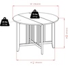image:imageWinsome Wood Alamo 5Pc Round Drop Leaf Table with 4 Hamilton Ladder Back2 Chairs