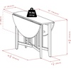 image:imageWinsome Wood Alamo 5Pc Round Drop Leaf Table with 4 Hamilton Ladder Back2 Chairs