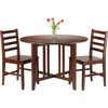 image:imageWinsome Wood Alamo 5Pc Round Drop Leaf Table with 4 Hamilton Ladder Back2 Chairs