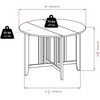 image:imageWinsome Wood Alamo 5Pc Round Drop Leaf Table with 4 Hamilton Ladder Back4 Chairs