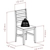 image:imageWinsome Wood Alamo 5Pc Round Drop Leaf Table with 4 Hamilton Ladder Back4 Chairs