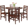 image:imageWinsome Wood Alamo 5Pc Round Drop Leaf Table with 4 Hamilton Ladder Back4 Chairs