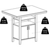 image:imageWinsome Wood Albany 3Pc Set High Table wLadder Back Counter Stools