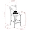 image:imageWinsome Wood Albany 3Pc Set High Table wLadder Back Counter Stools