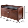 image:imageWinsome Wood Charleston 2Pc Storage Hall Bench SetWalnut  Espresso