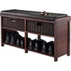 image:imageWinsome Wood Colin Cushion Bench with Baskets