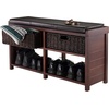 image:imageWinsome Wood Colin Cushion Bench with Baskets