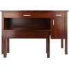 image:imageWinsome Wood Emmett 2Pc Desk Set wBench Walnut
