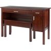 image:imageWinsome Wood Emmett 2Pc Desk Set wBench Walnut