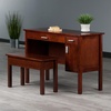 image:imageWinsome Wood Emmett 2Pc Desk Set wBench Walnut