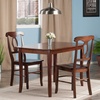 image:imageWinsome Wood Inglewood 3PC Set Table w 2 Key Hole Back Chairs Dining Walnut