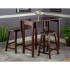 image:imageWinsome Wood Lynnwood 3Pc High Drop Leaf Table with 24 Saddle Seat Stool