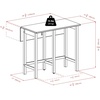 image:imageWinsome Wood Lynnwood 3Pc High Drop Leaf Table with 24 Saddle Seat Stool