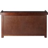 image:imageWinsome Wood Milan 4Pc Storage Bench with 3 Foldable Woven Baskets  Walnut