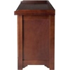 image:imageWinsome Wood Milan 4Pc Storage Bench with 3 Foldable Woven Baskets  Walnut