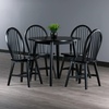 image:imageWinsome Wood Moreno 5Pc Drop Leaf Dining Table with Windsor Chairs  Black
