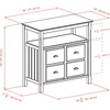 image:imageWinsome Wood Timber Buffet Black