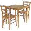 image:imageGroveland 3Pc Dining Set Square Table with 2 ChairsLight Oak