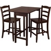 image:imageLynnwood 3Pc High Table Set Drop Leaf Table amp 2 Ladderback Counter Stools