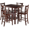 image:imageOrlando 5Pc Set High Table 2 Shelves w 4 VBack Counter Stools