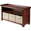 image:imageVerona 4Pc Set Storage Bench amp 3 Foldable BasketsBeige Baskets