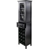 image:imageWinsome Burgundy Wine Storage Black  Kitchen amp Dining Room Storage with Wine Glass Rack and Bottle Holder Convenient Home Bar Accessory for Organization