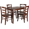 image:imageWinsome Inglewood 5PC Set Table w 4 Ladderback Chairs Dining Walnut