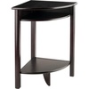 image:imageWinsome LISO 311inch x 20 12inch x 20 12inch Composite Wood Corner Table with Cube Storage Dark Brown