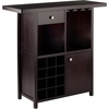 image:imageWinsome Macon Bar Wine Cabinet Espresso  Kitchen amp Dining Room Storage with Wine Glass Rack and Bottle Holder Convenient Home Bar Accessory for Organization