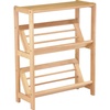 image:imageWinsome Mission Beech Wood 4Tier Bookshelf with Slanted Shelf Natural 82430  Sturdy Ladder Bookshelf Simple Bookcase for Living Room Bedroom Office Bathroom Plant Display Shelves for Home Decor