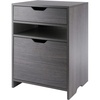 image:imageWinsome Nova Storage Cabinet with Drawer 19 Wide WhiteCharcoal