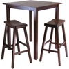 image:imageWinsome Parking 3pc Pub Set Dining Table Walnut