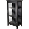 image:imageWinsome Poppy Display Cabinet with 3Sided Tempered Glass 472 H Black 20523