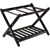 image:imageWinsome Reese Luggage Rack with Storage Shelf for Guest Room Bedroom Foldable No Assembly EspressoEspresso