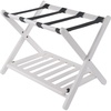 image:imageWinsome Reese Luggage Rack with Storage Shelf for Guest Room Bedroom Foldable No Assembly EspressoWhite