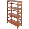 image:imageWinsome Studio 3Tier Bookshelf 42 in Honey Pine Classic Display Bookcase Functional amp Stylish Shelving Unit for Convenient Home Storage in Living Room Bedroom Office DormShelving