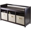 image:imageWinsome Wood Addison 2Pc Storage Bench amp Seat Cushion EspressoEspresso  Beige