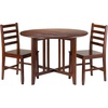 image:imageWinsome Wood Alamo 5Pc Round Drop Leaf Table with 4 Hamilton Ladder Back2 Chairs