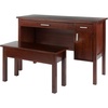 image:imageWinsome Wood Emmett 2Pc Desk Set wBench Walnut